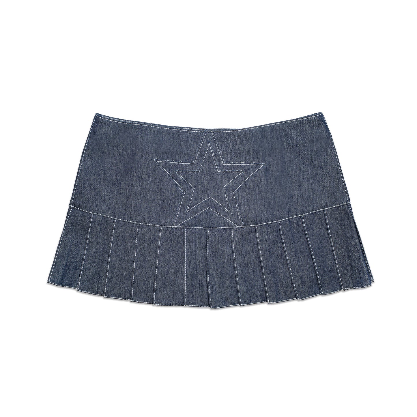 BLUE DENIM STAR SKIRT