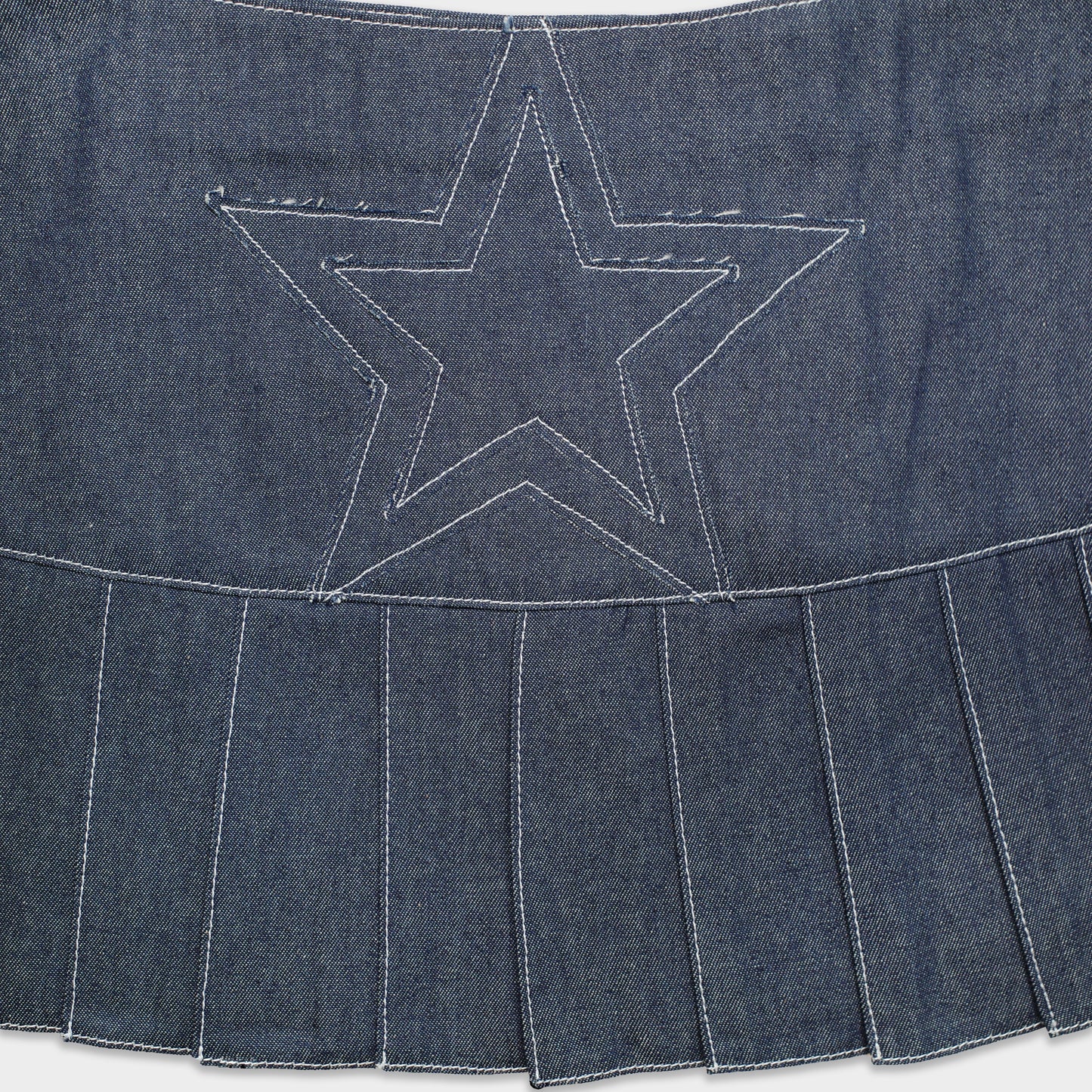 BLUE DENIM STAR SKIRT