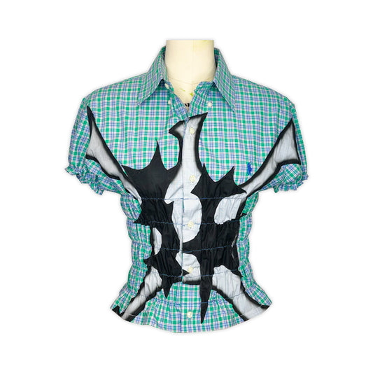 CINCHED CROSSBONES SHIRT