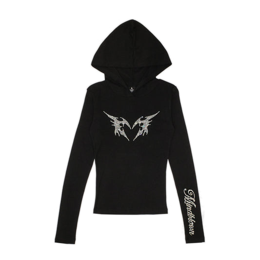 DARK ANGEL RHINESTONE BABY TEE