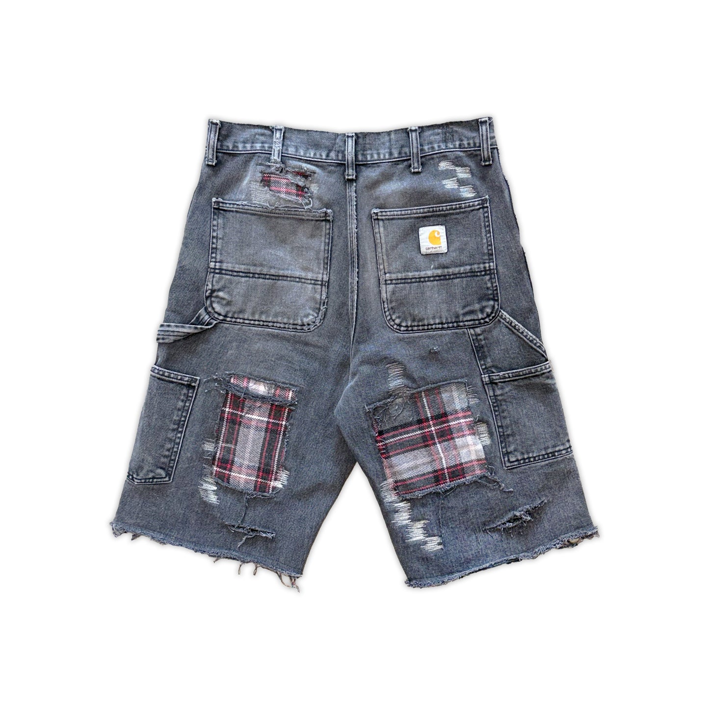 DISTRESSED CHARCOAL JORTS