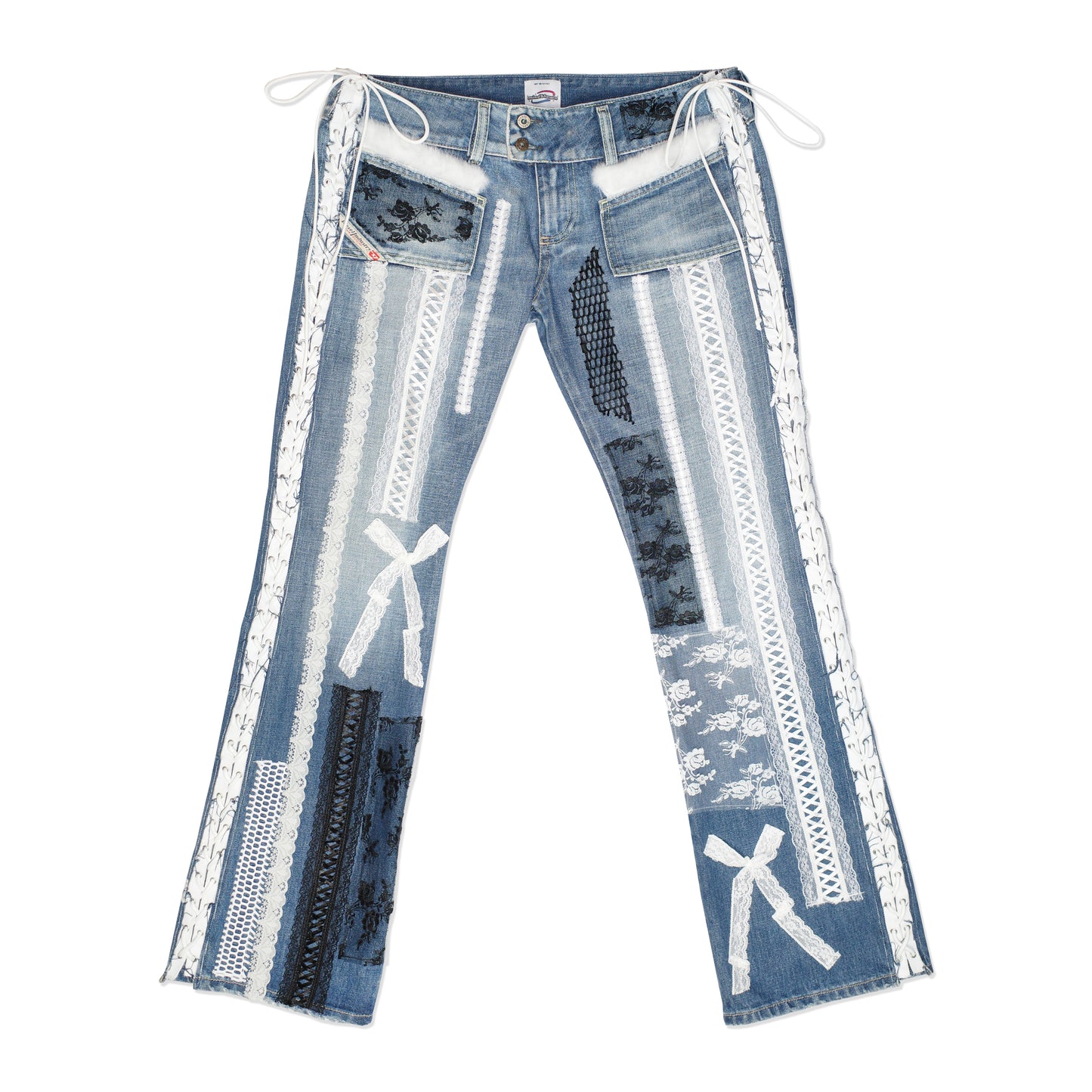 LACE ME UP DENIM PANT