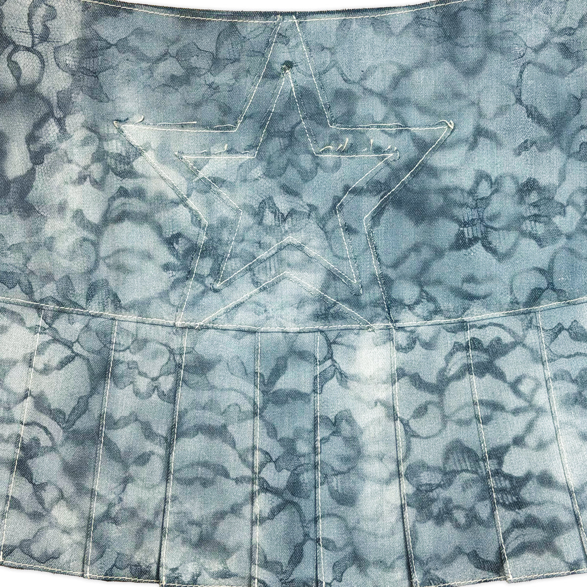 LACE DENIM STAR SKIRT