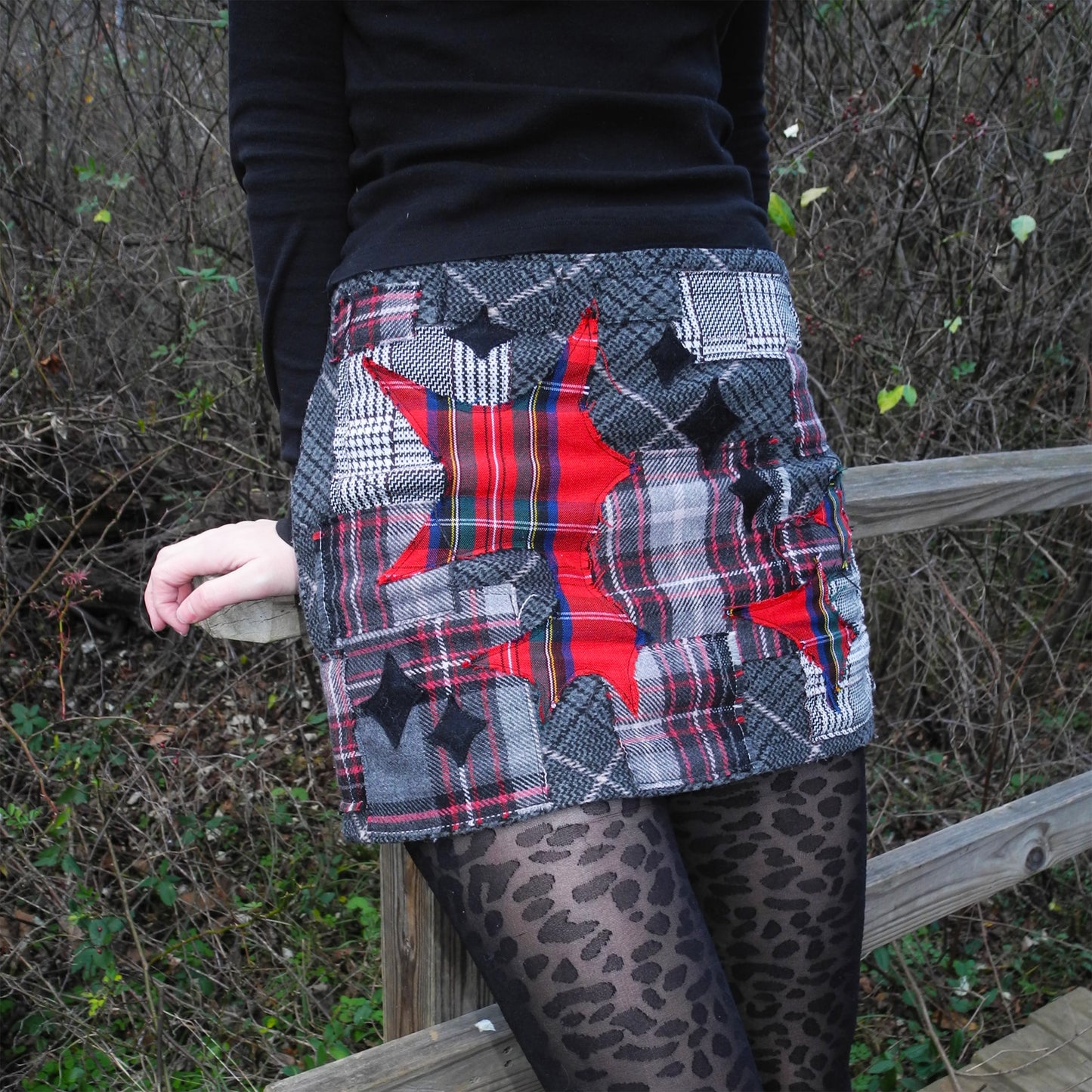 PLAID EXPLOSION MINI SKIRT