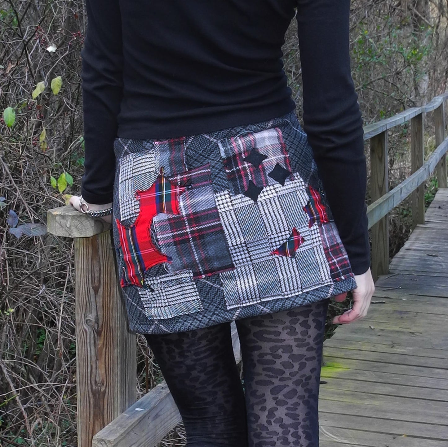 PLAID EXPLOSION MINI SKIRT