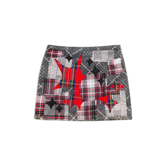 PLAID EXPLOSION MINI SKIRT