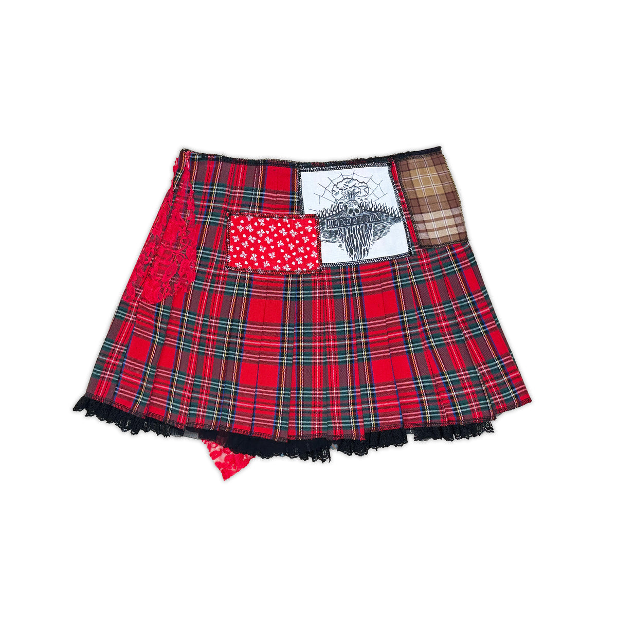 PLAID PATCHWORK SKIRT