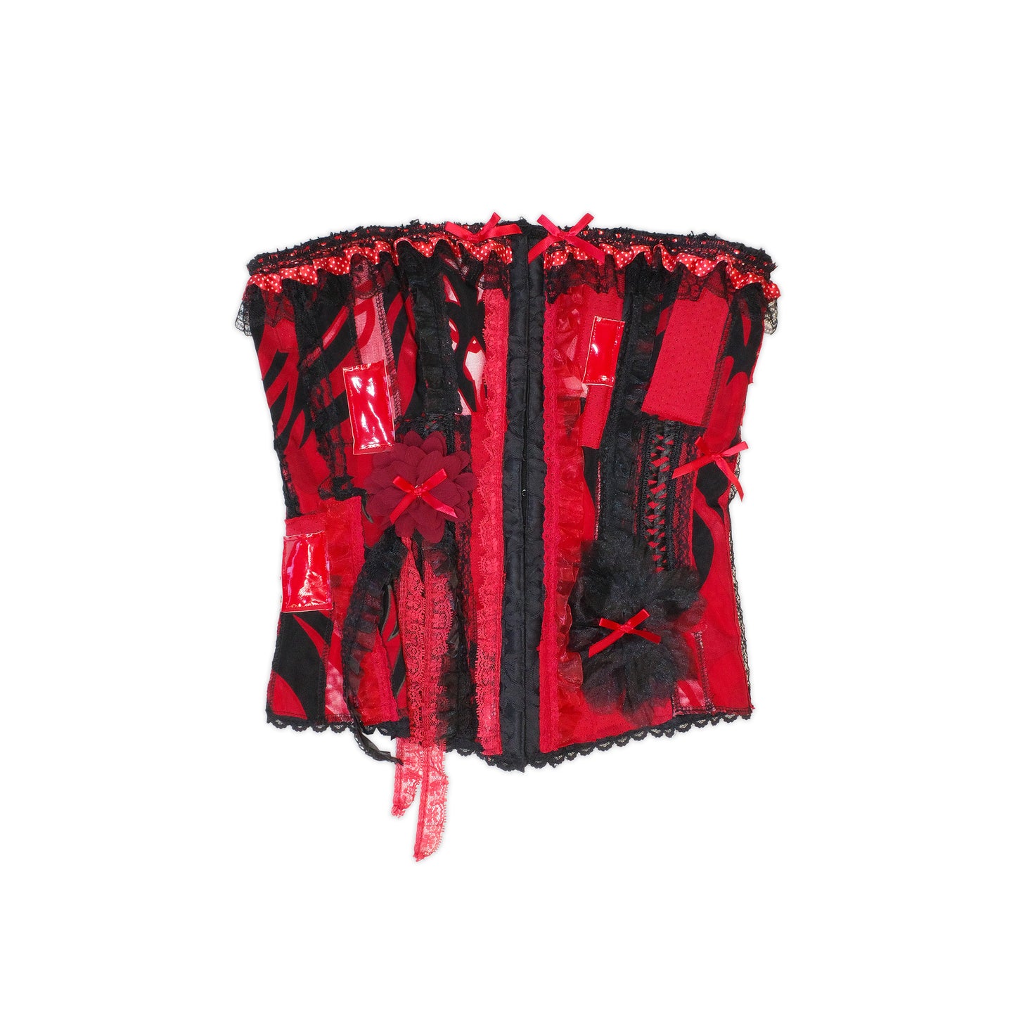 RED FLOWER CORSET