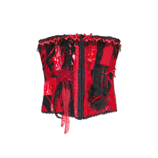 RED FLOWER CORSET