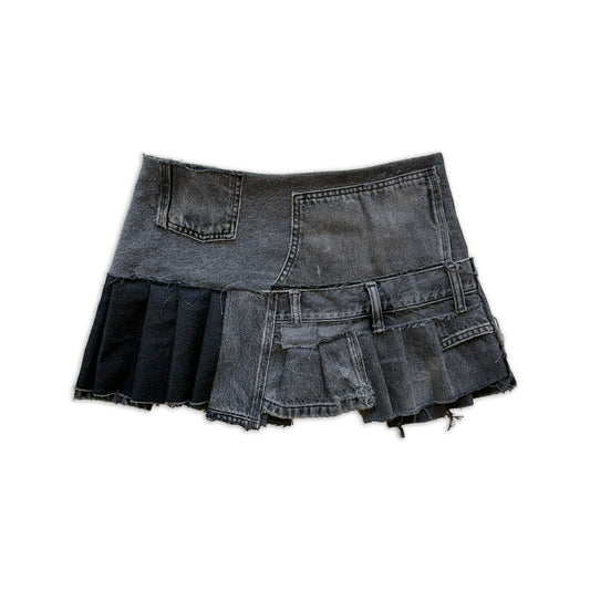 CHARCOAL PATCHWORK SKIRT